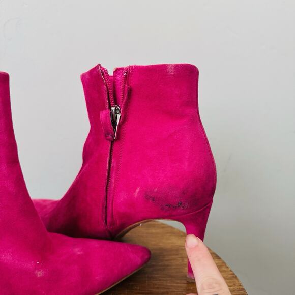 Sam Edelman Pink Karen Suede Booties Women’s Size 6.5 - Picture 10 of 14